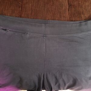 Lands' End Black Cotton Blend Leggings